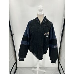 Leather Suede St.Louis Ram Football Jacket G-lll & Carl Banks Size Med